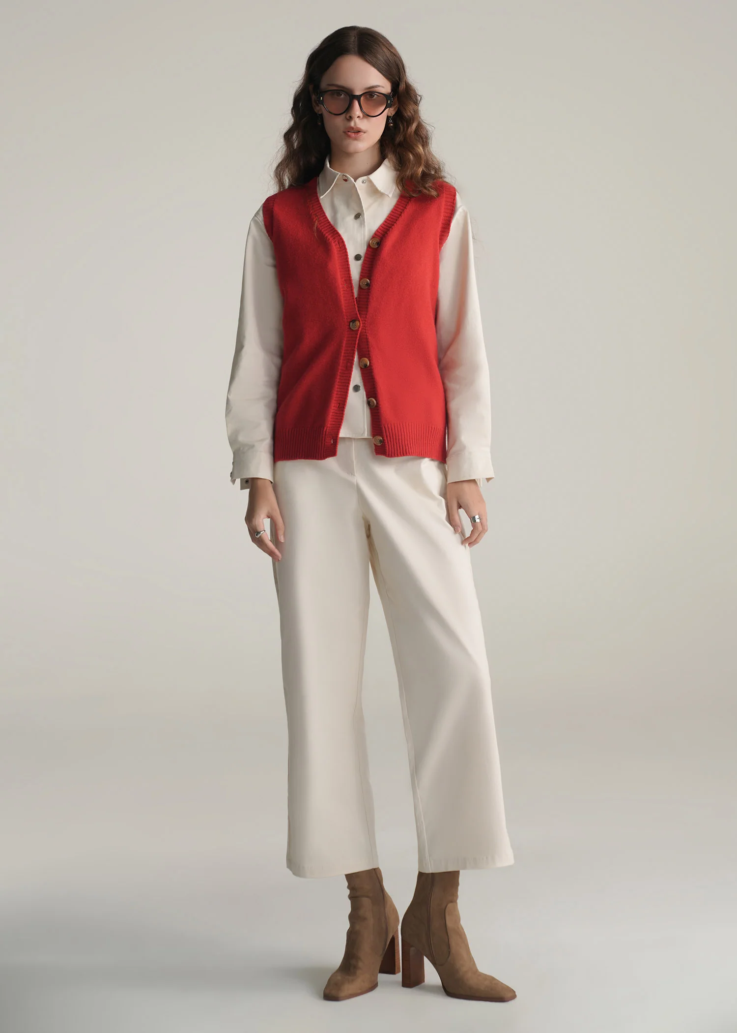 Sleeveless Cardigan- WS25-420 - Image 4