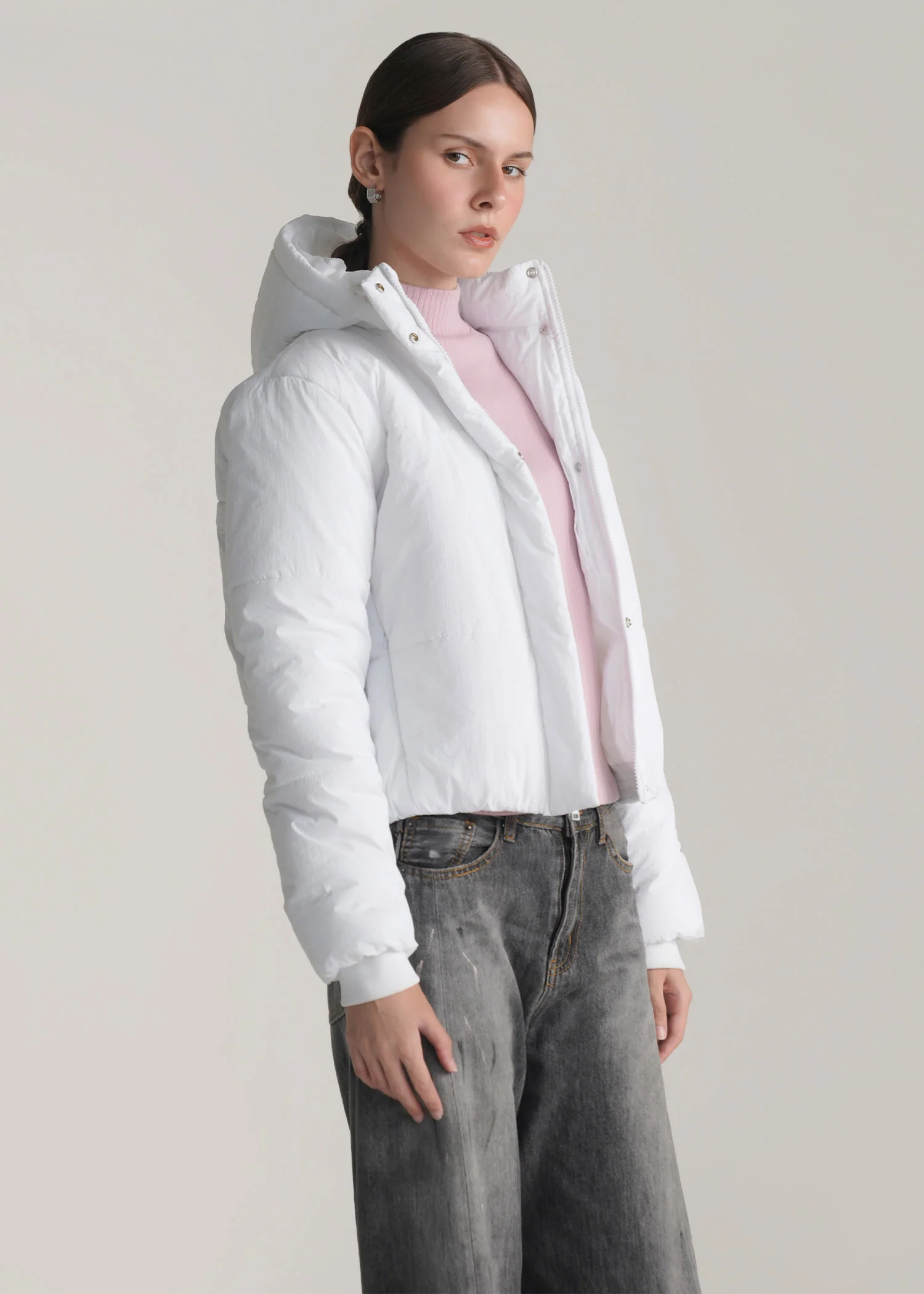 Puffer Jacket with Hood- WS25-424 - Image 3