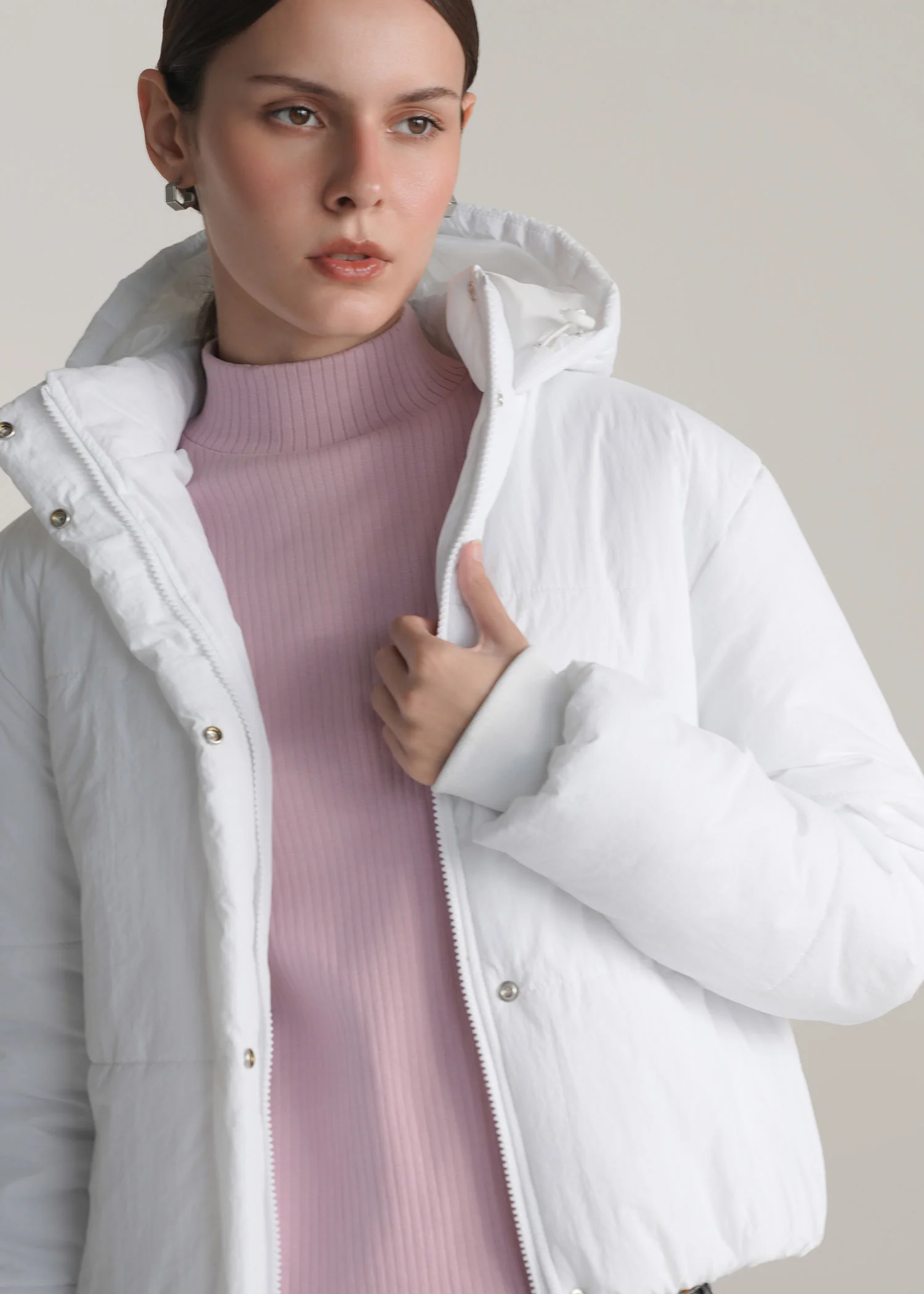Puffer Jacket with Hood- WS25-424 - Image 4