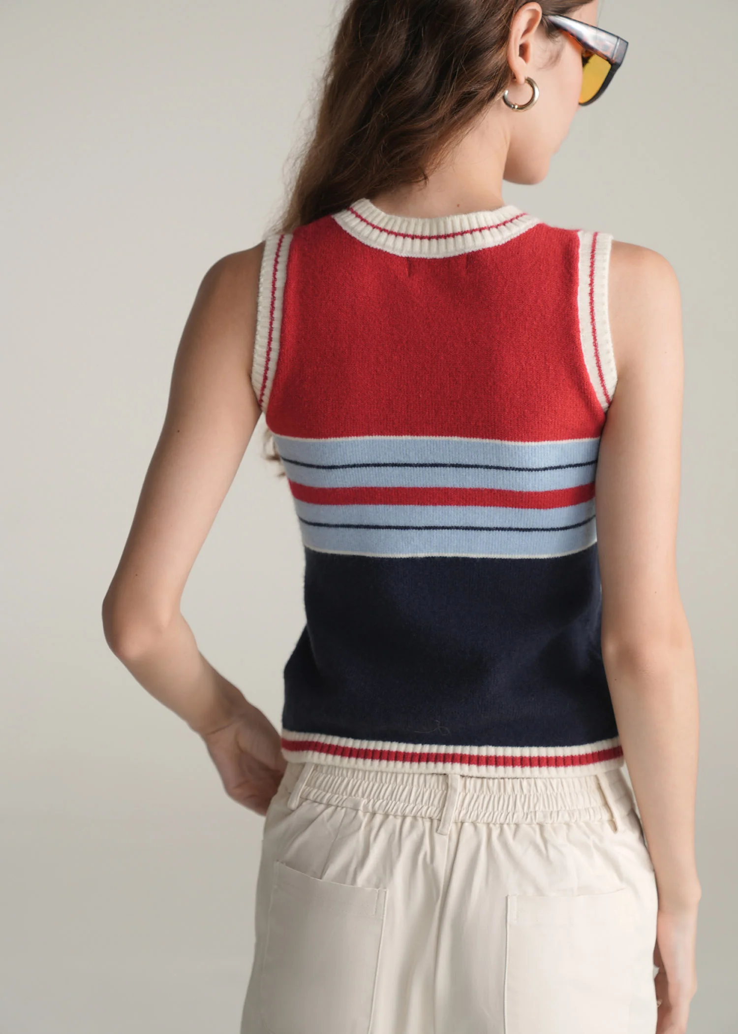 Striped Sweater Vest- WS25-425 - Image 2
