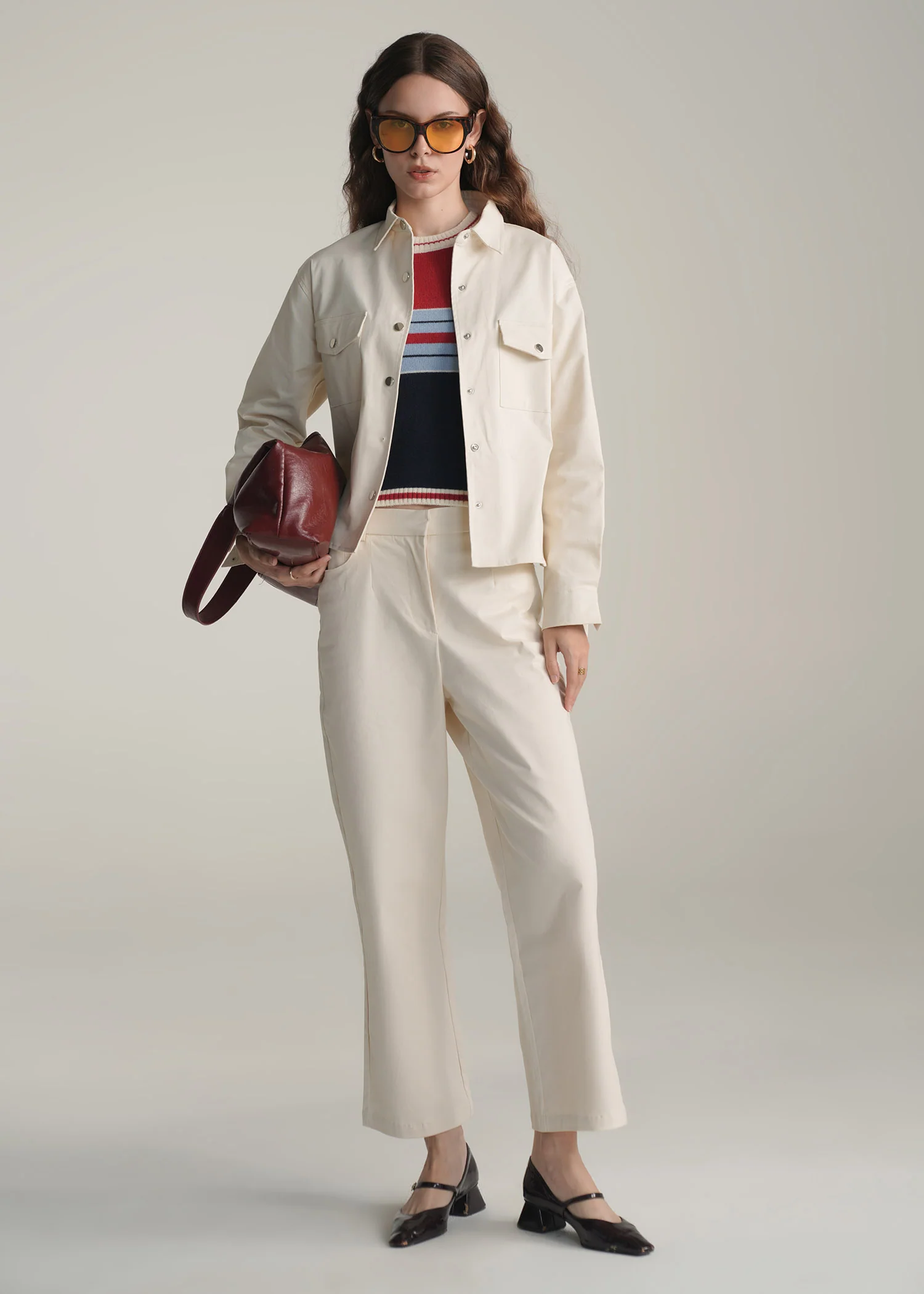Jacket with Metallic Buttons- WS25-427 - Image 4