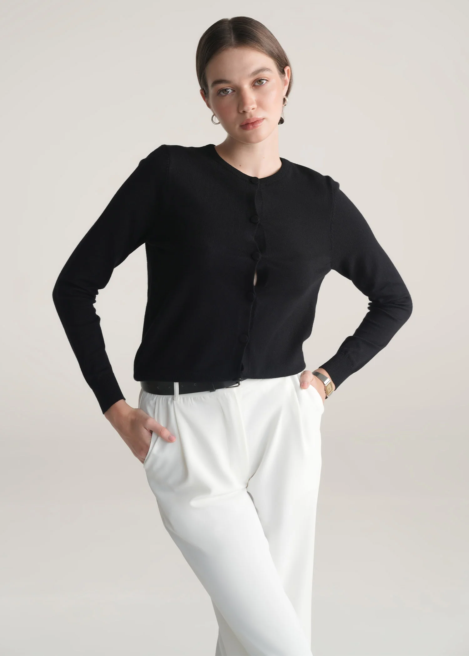Regular Fit Basic Cardigan- WS25-467 - Image 4