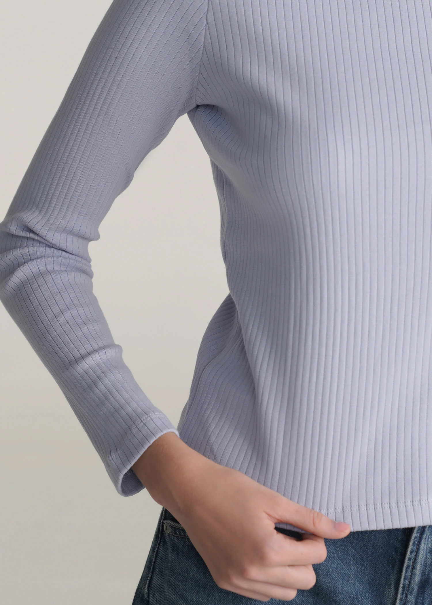 Mock Neck Ribbed Top- WS25-494 - Image 4