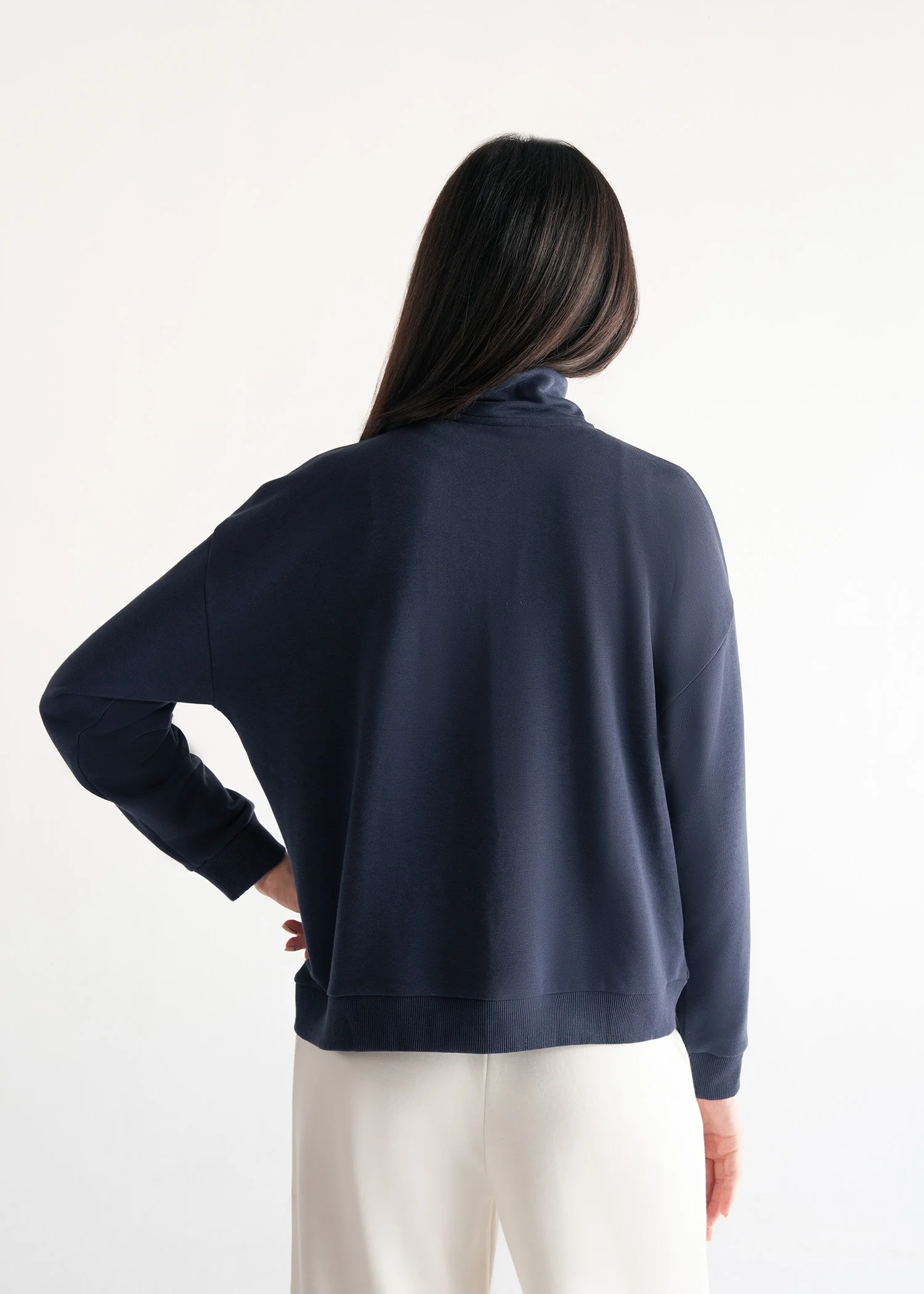 Funnel Neck Terry Sweatshirt- WS25-495 - Image 3