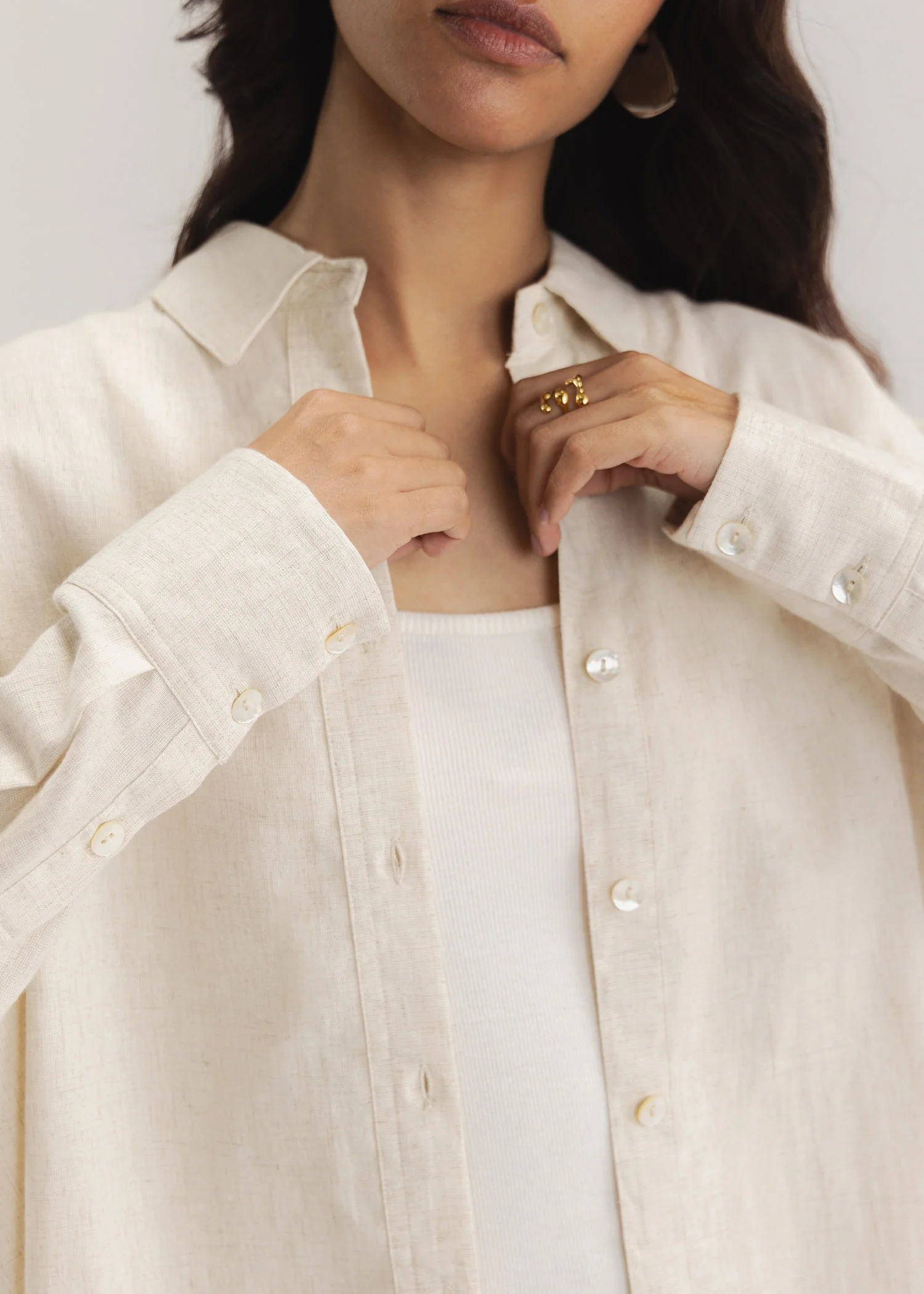 Linen Blend Button Down Shirt- WS26-08 - Image 5