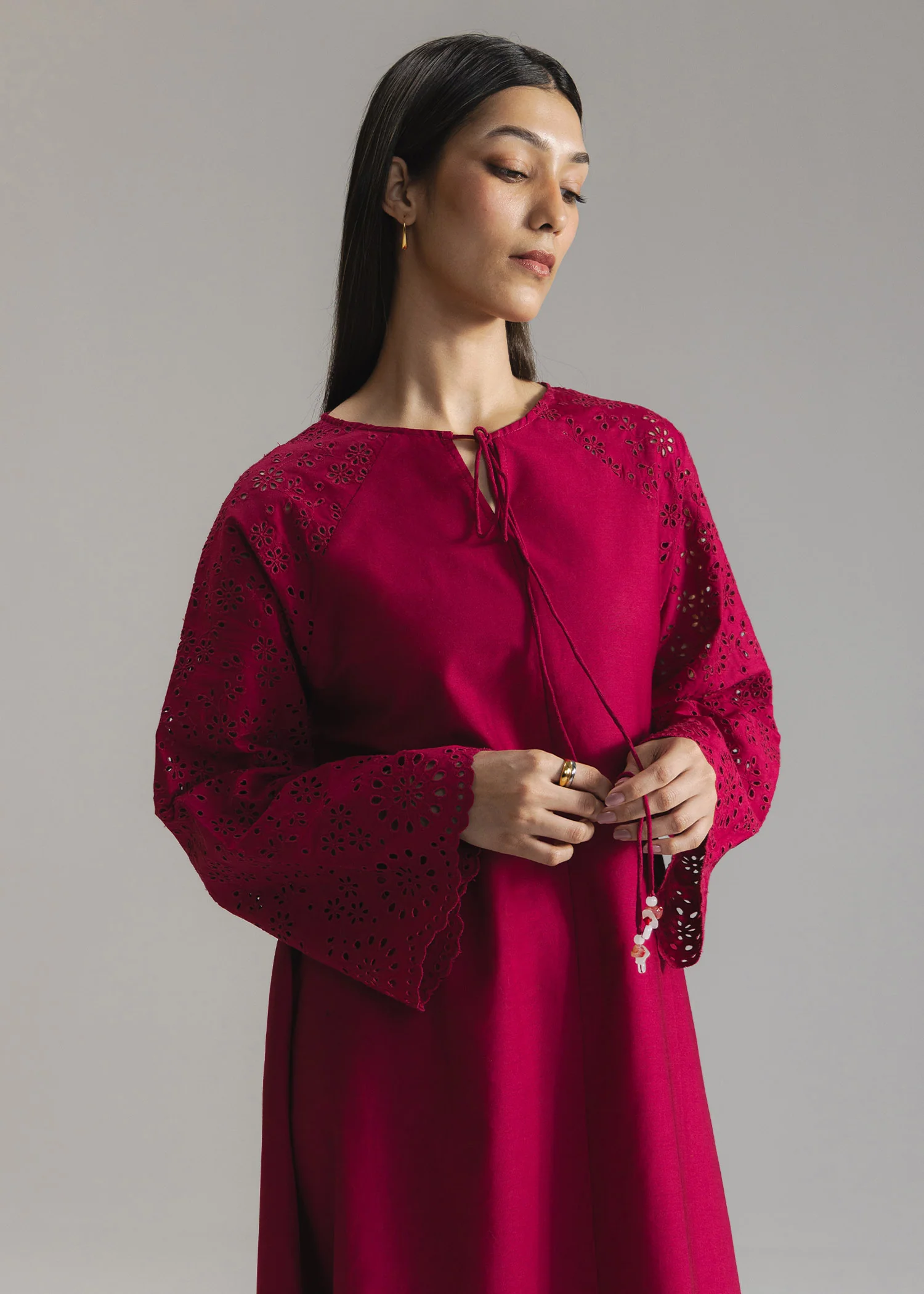 Schiffli Flared Dress- WS26-15 - Image 3