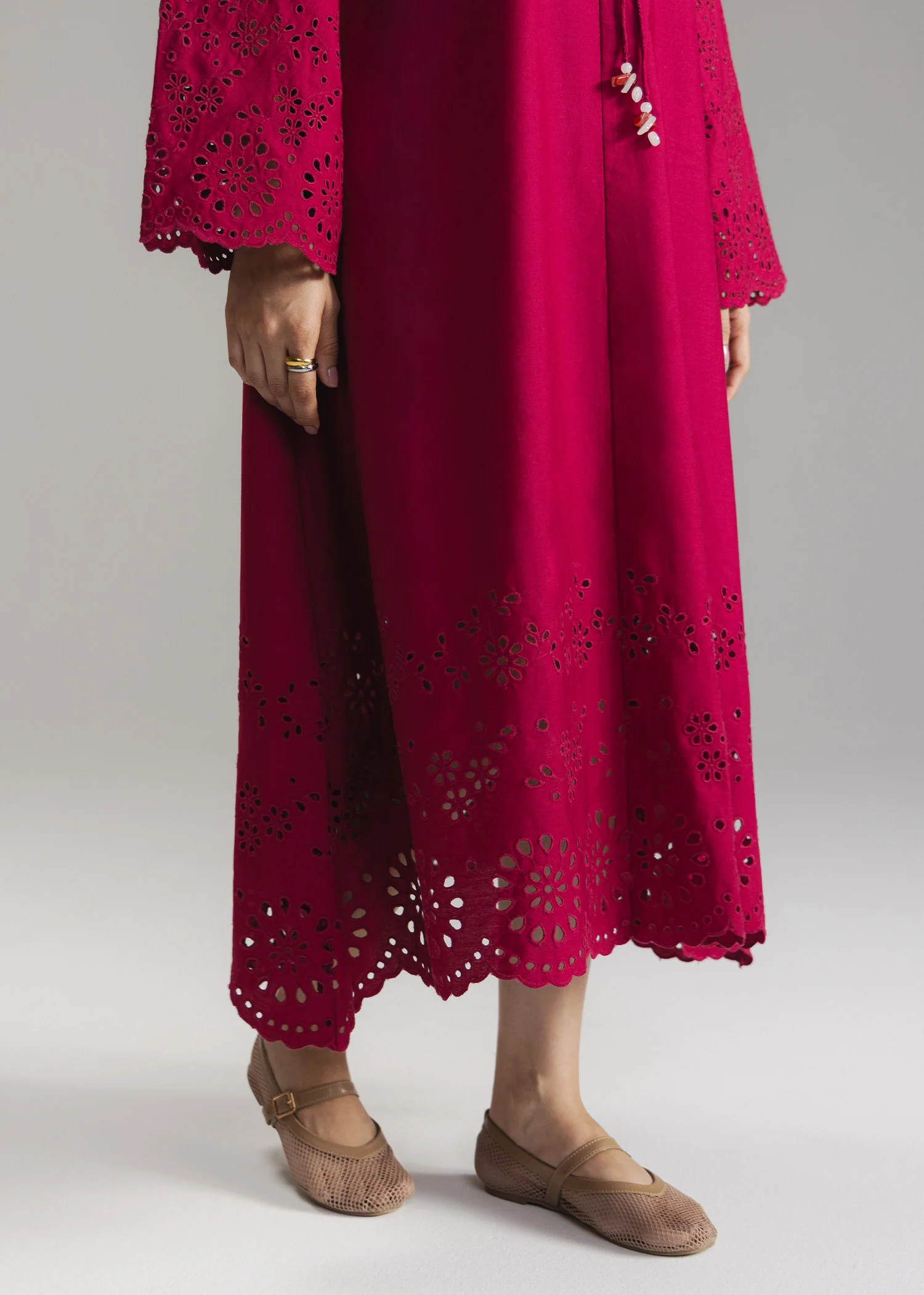 Schiffli Flared Dress- WS26-15 - Image 5