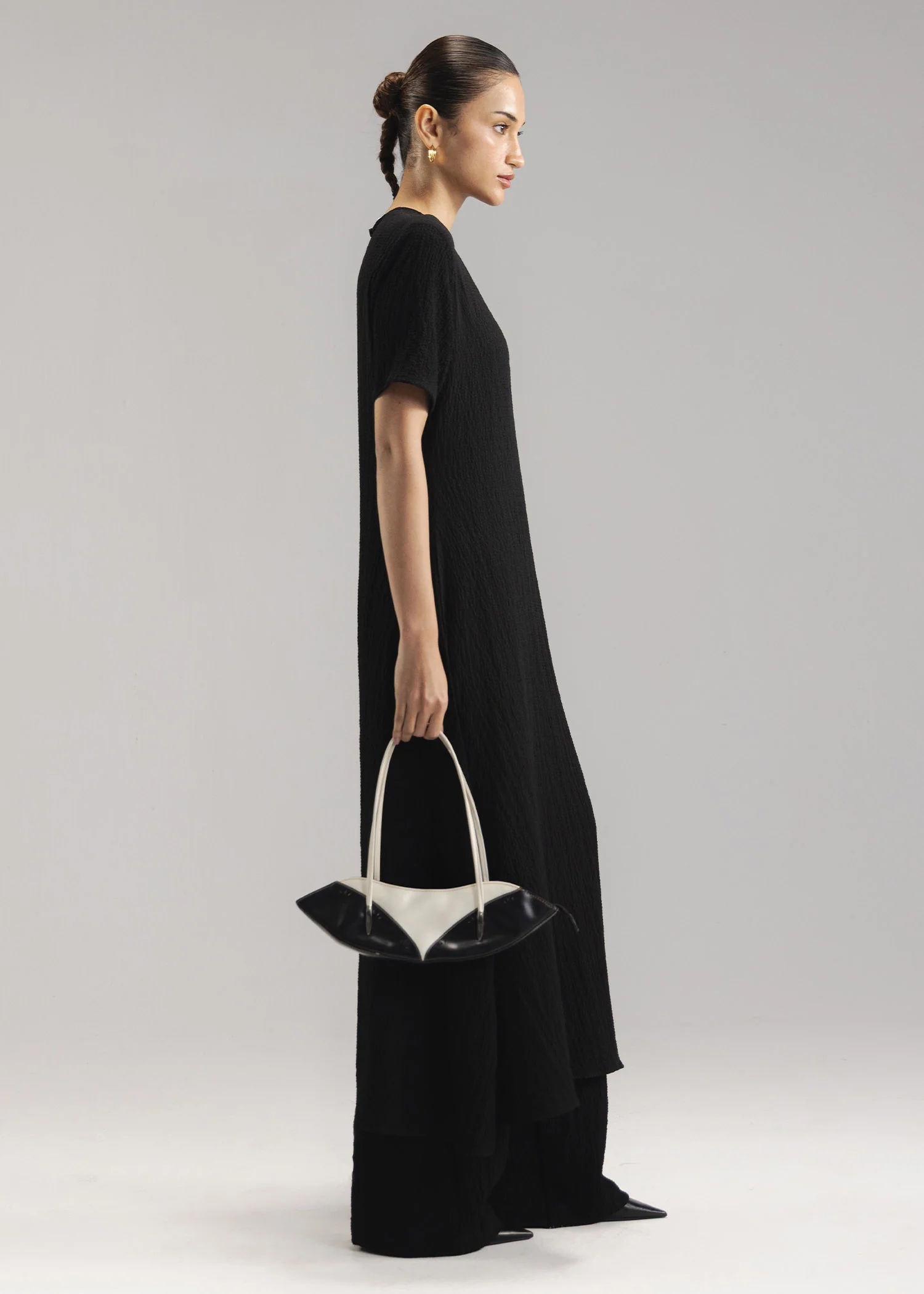 Flared Textured Dress- WS26-156 - Image 2