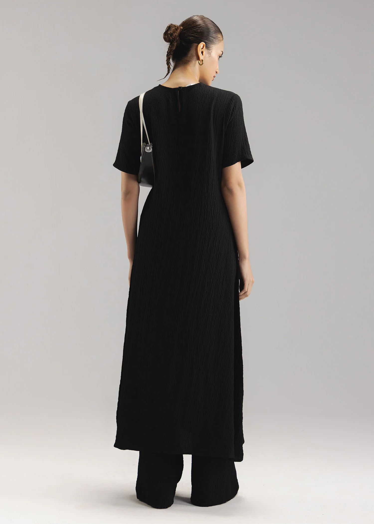 Flared Textured Dress- WS26-156 - Image 3