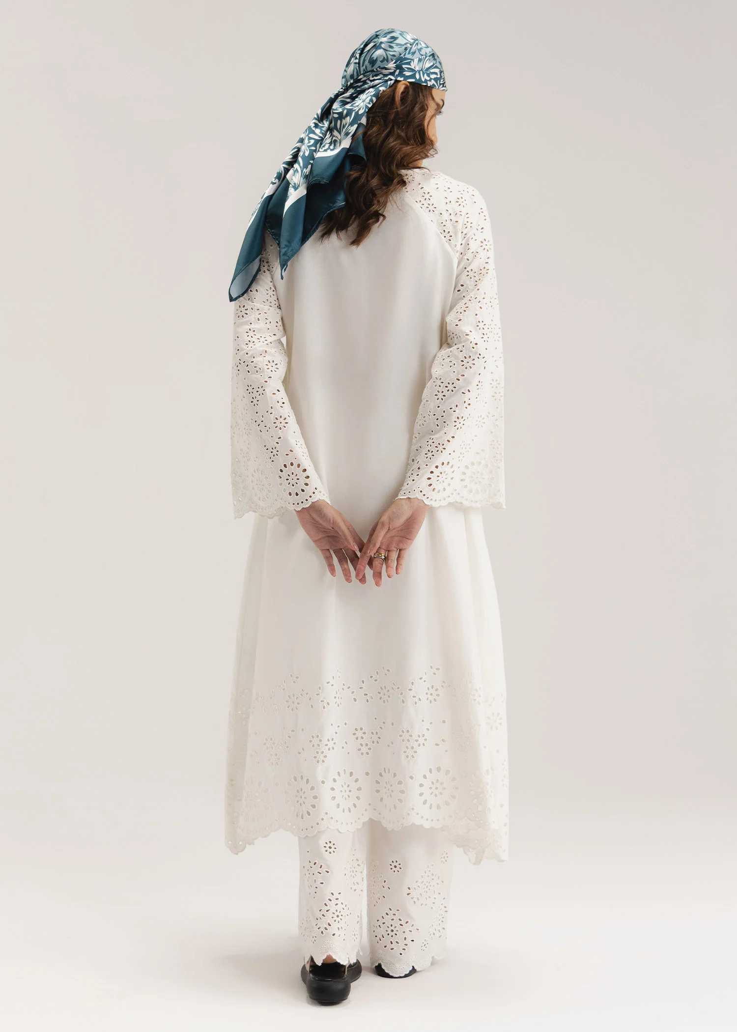 Schiffli Flared Dress- WS26-16 - Image 3