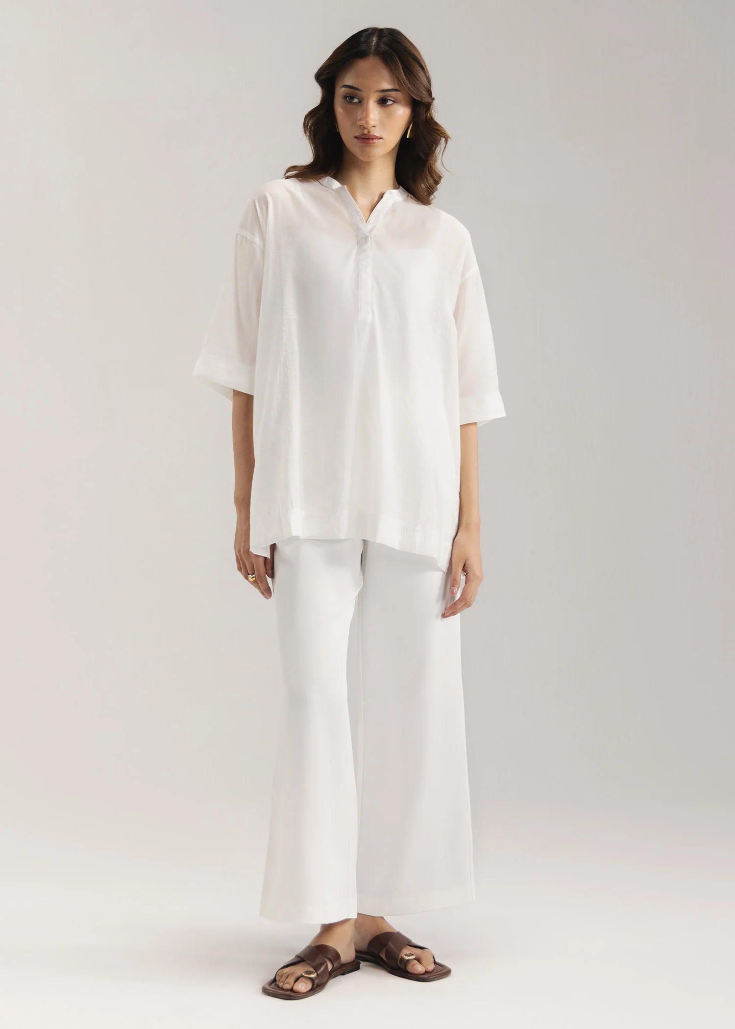 Oversized Long Sheer Shirt- WS26-23 - Image 3