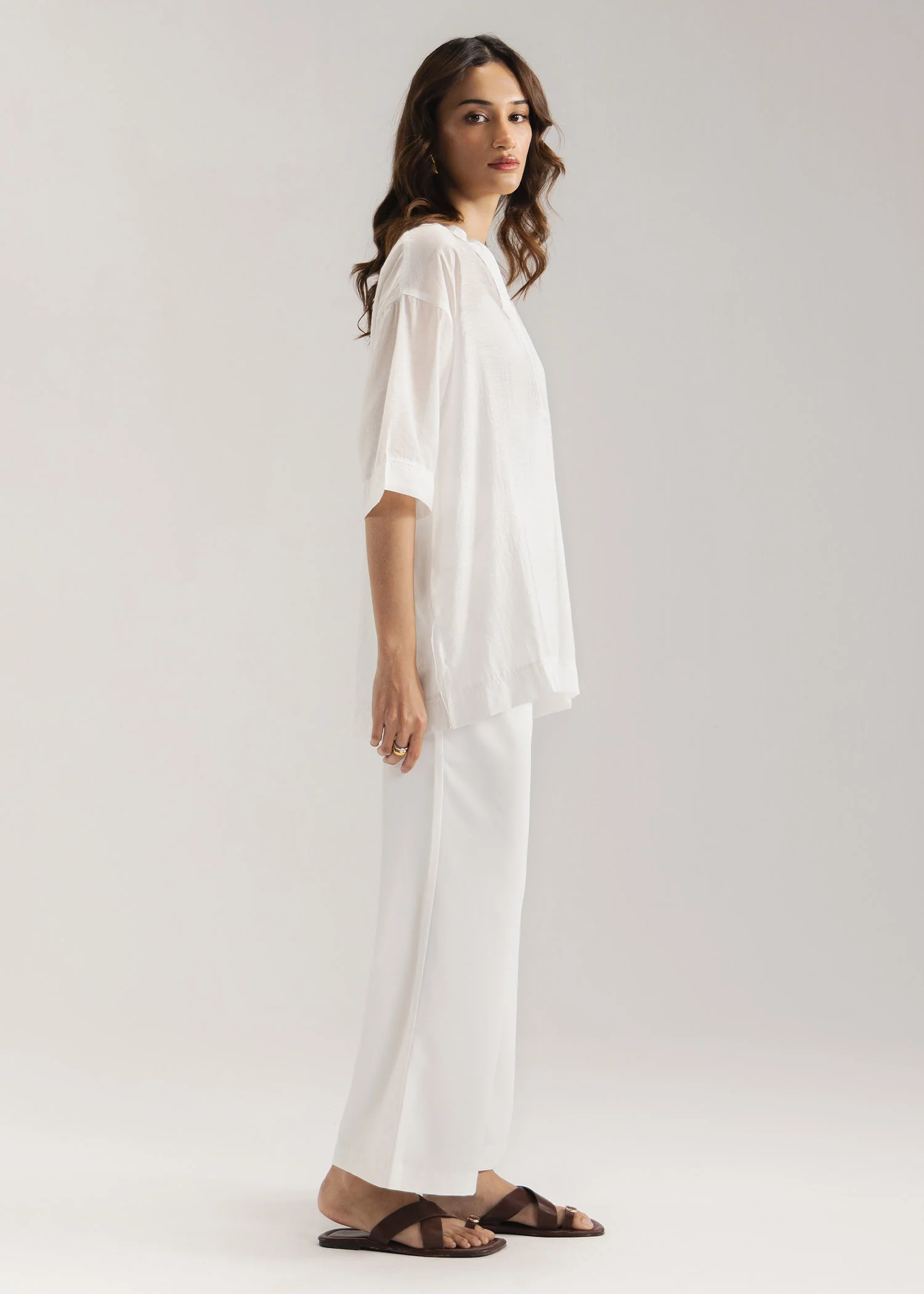 Oversized Long Sheer Shirt- WS26-23 - Image 4