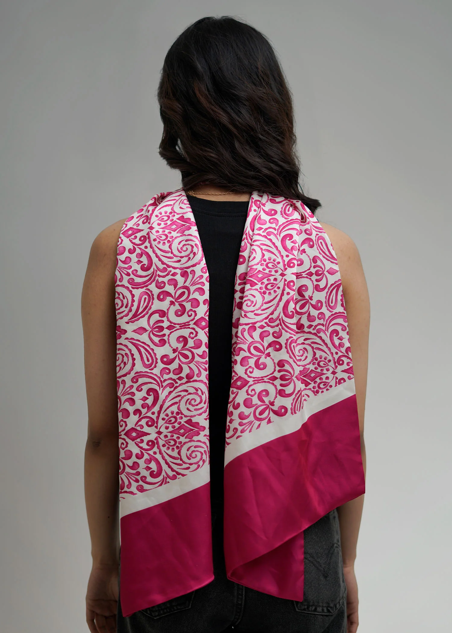 Digital Print square scarf- WS26-315 - Image 3