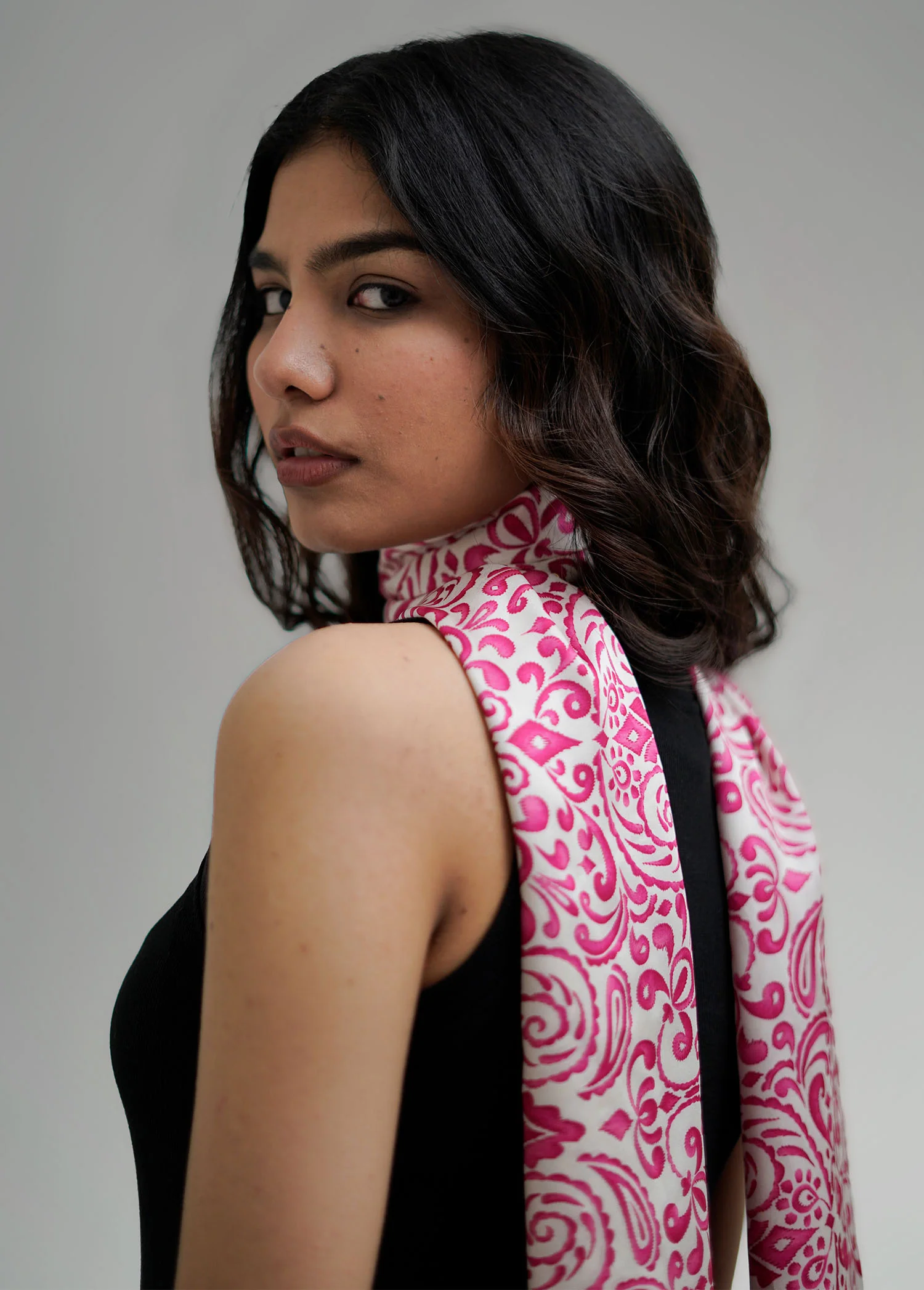 Digital Print square scarf- WS26-315 - Image 4