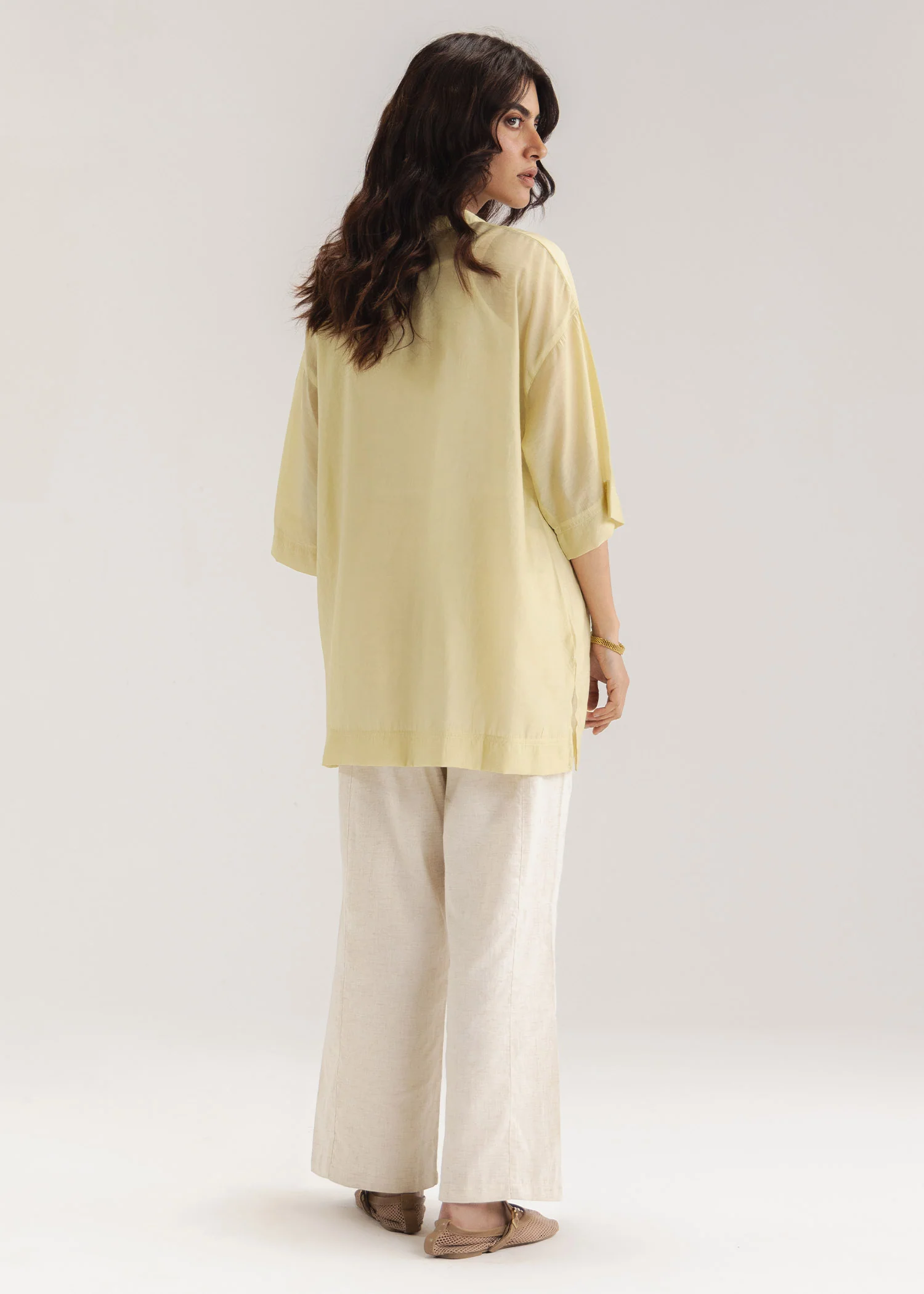 Oversized Long Sheer Shirt- WS26-35 - Image 2