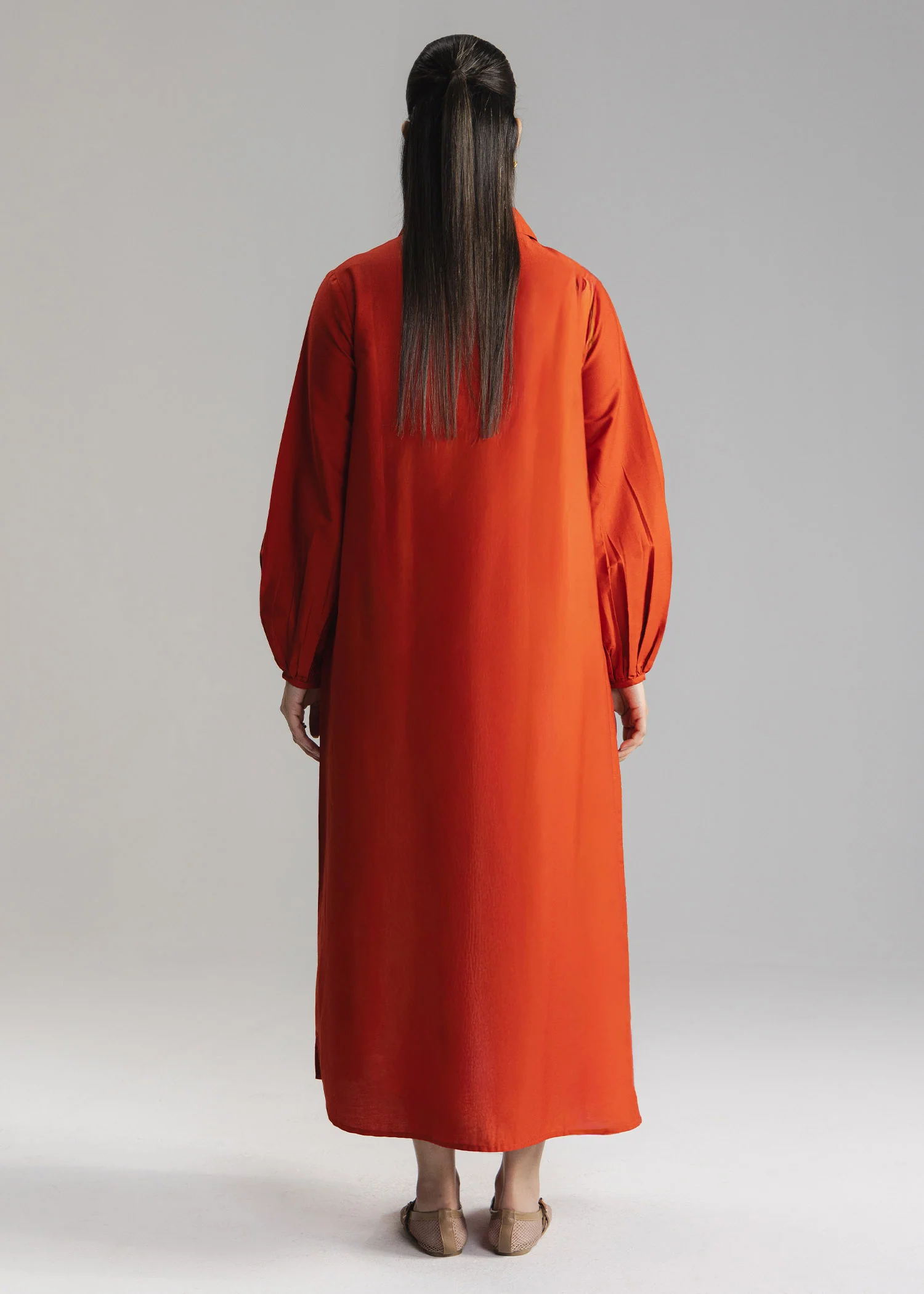 Schiffli Button Down Long Dress- WS26-41 - Image 3