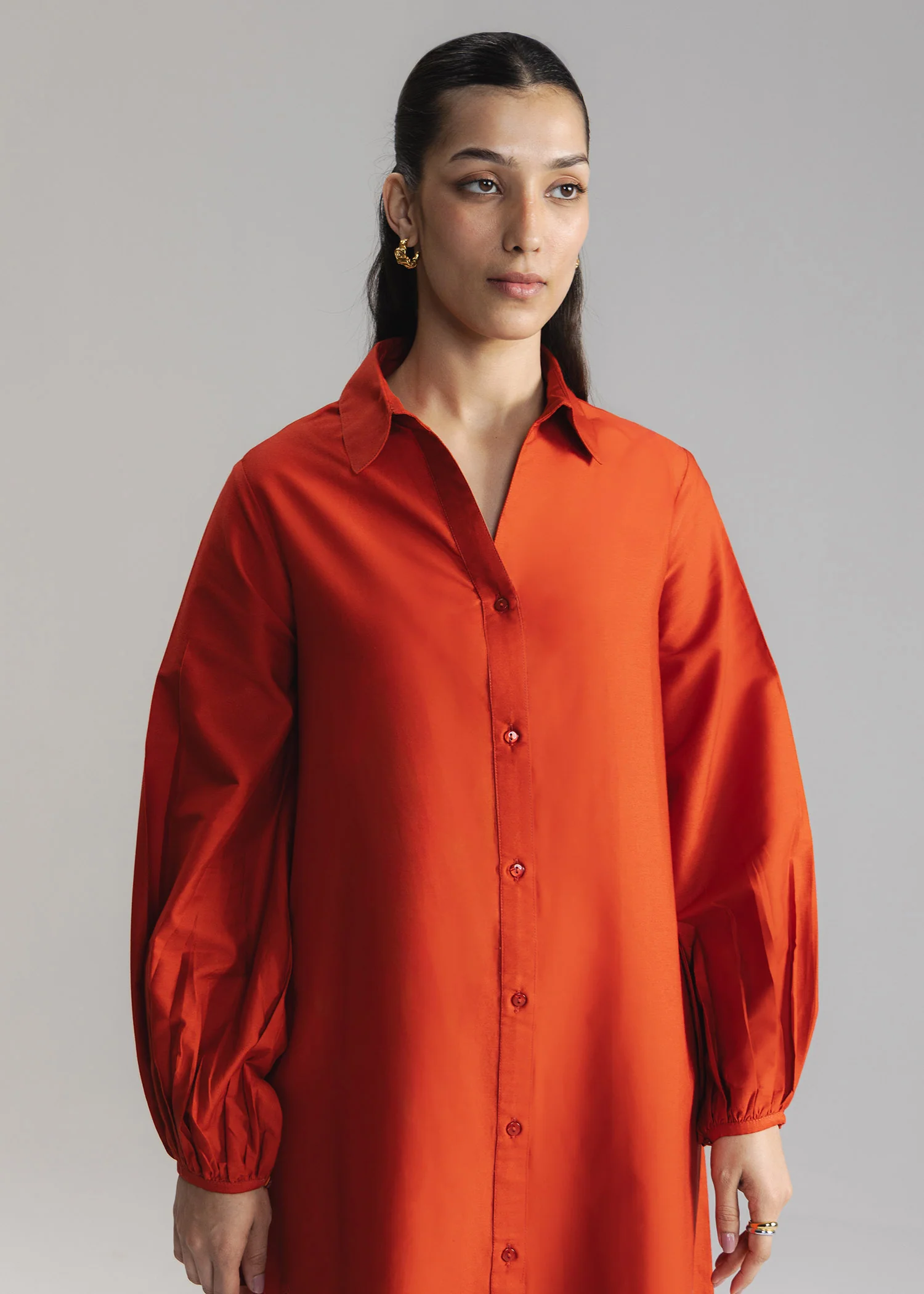 Schiffli Button Down Long Dress- WS26-41 - Image 4