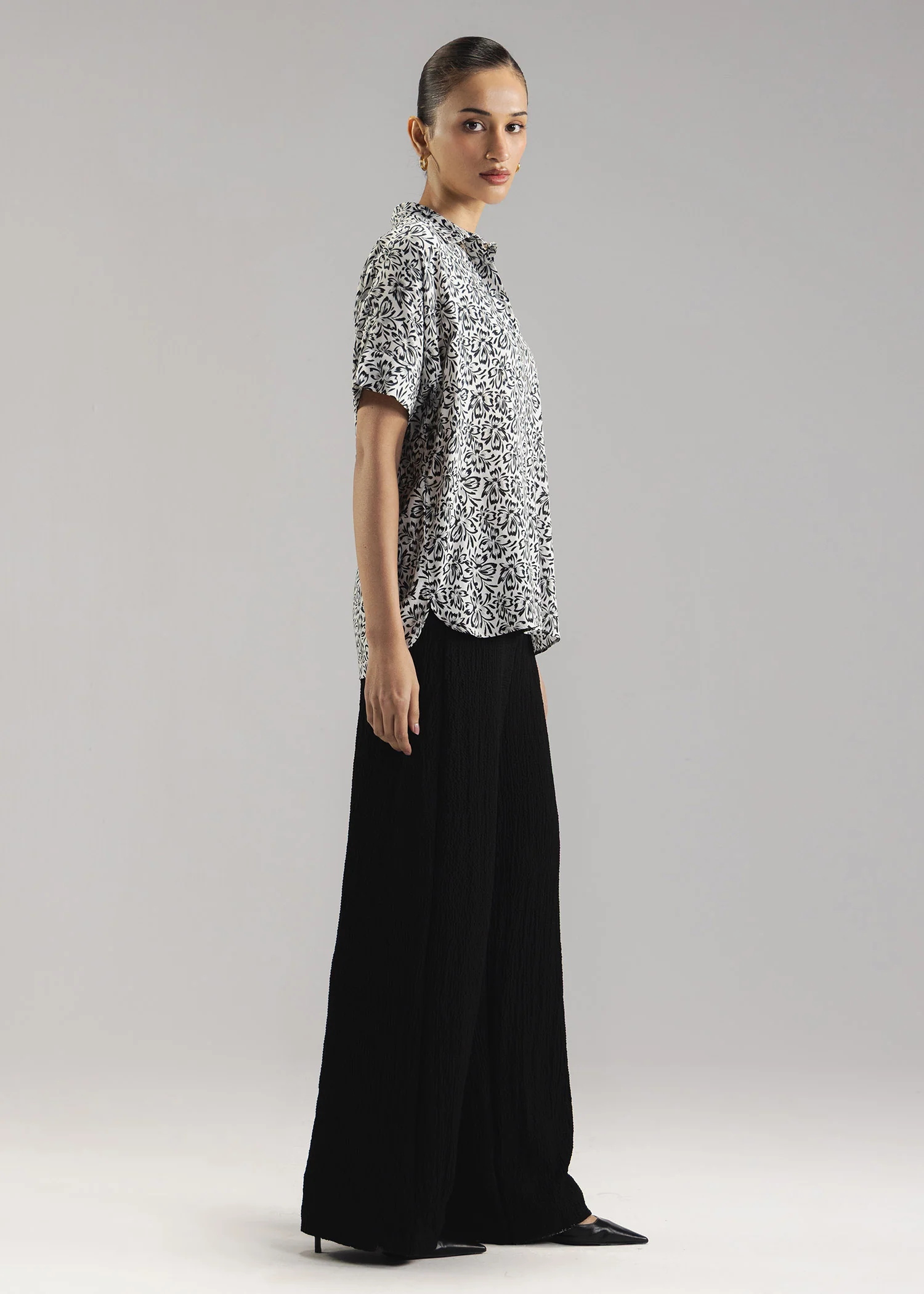 Printed Button-Up Shirt- WS26-43 - Image 4