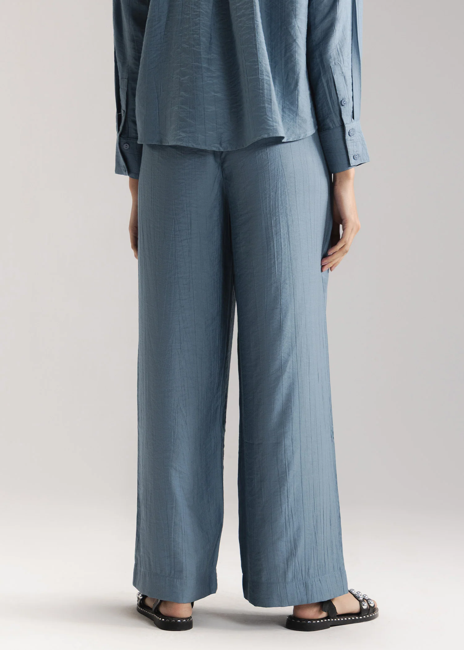 Wide Leg Crinkle Trouser- WS26-62 - Image 2