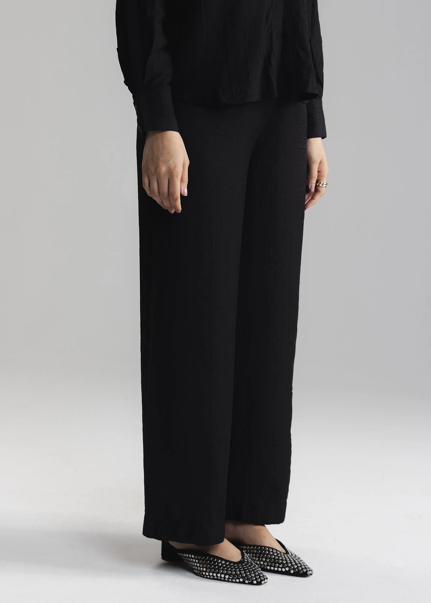 Wide Leg Crinkle Trouser- WS26-63 - Image 2