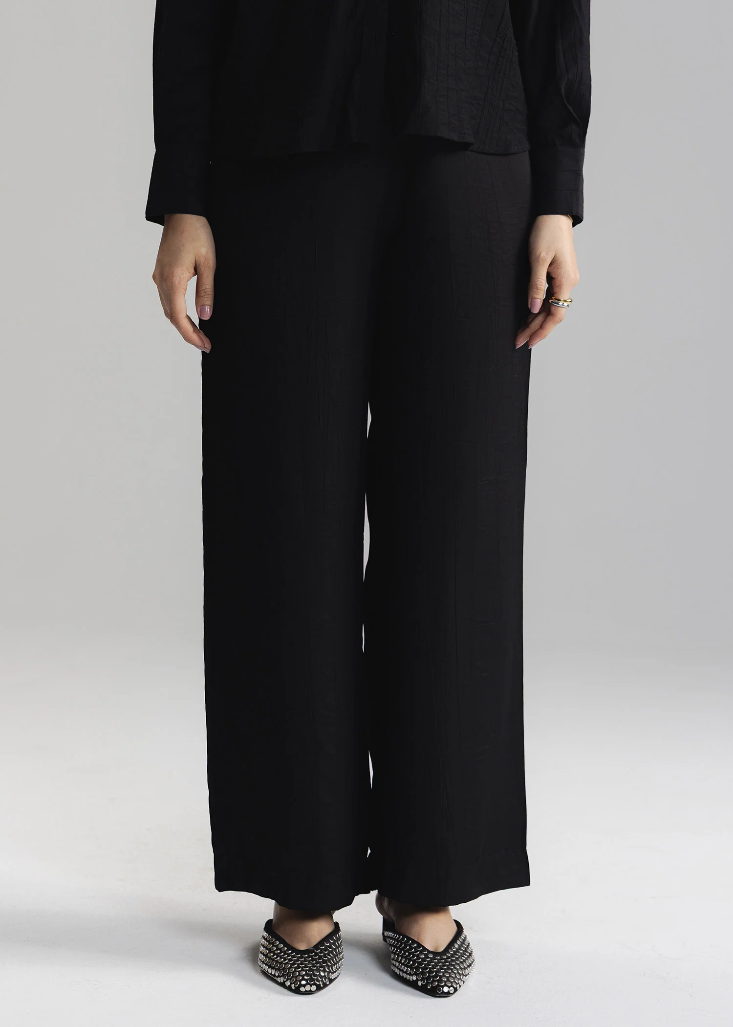 Wide Leg Crinkle Trouser- WS26-63 - Image 3