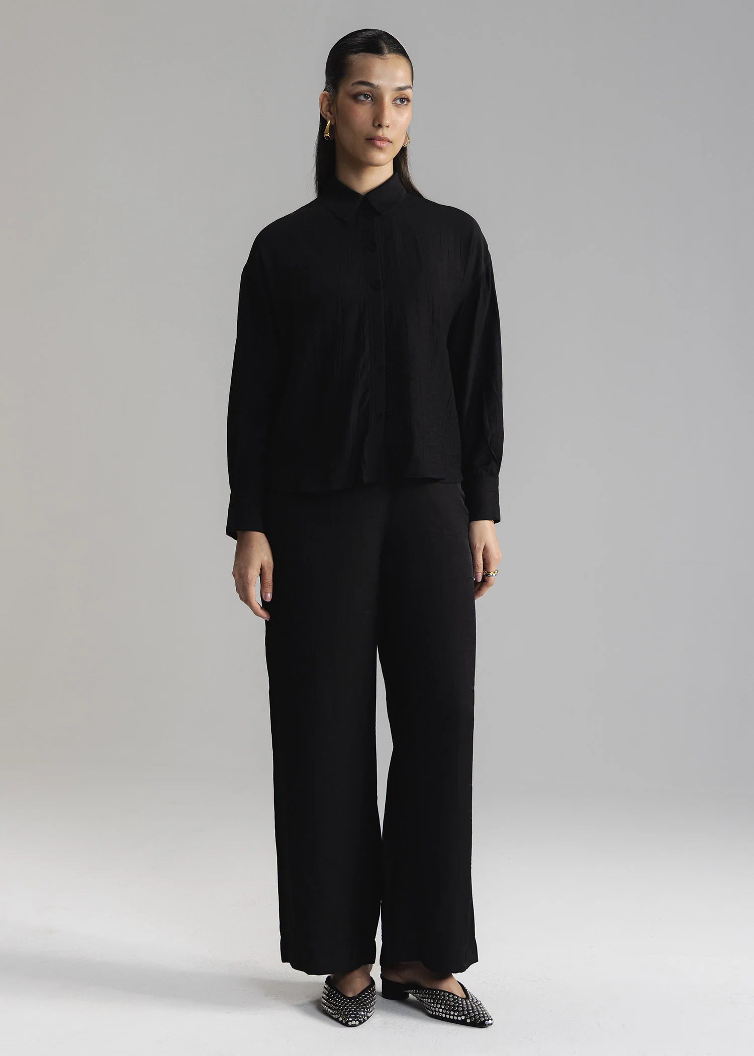 Wide Leg Crinkle Trouser- WS26-63 - Image 4