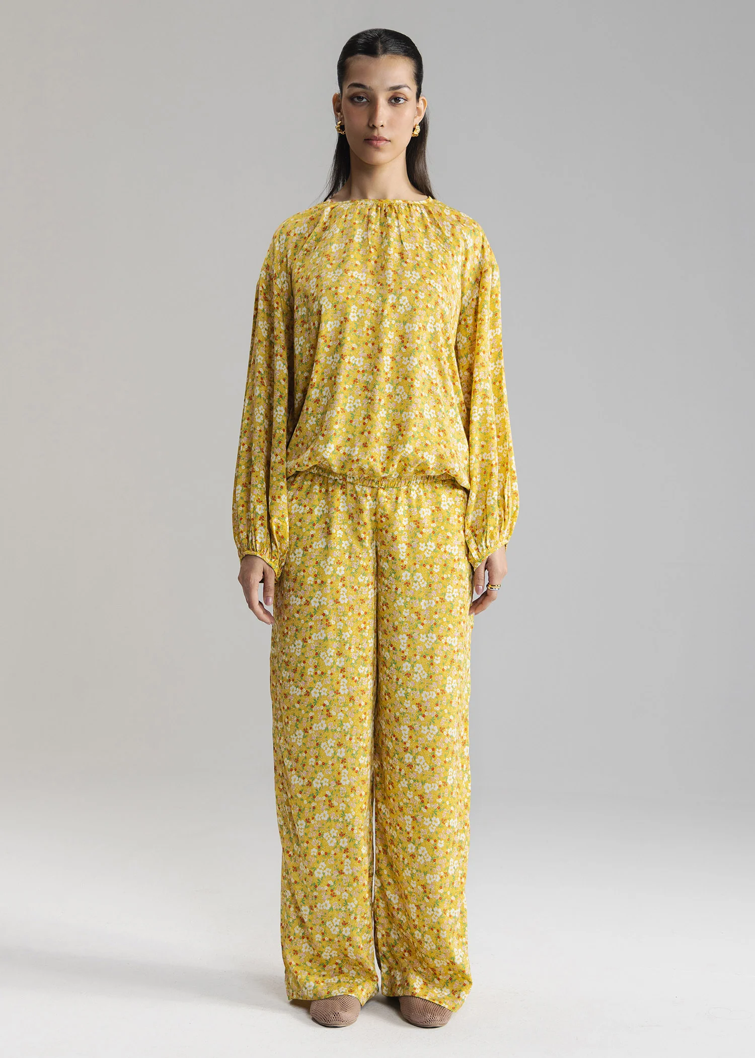 Printed Wide Leg Trouser- WS26-79 - Image 4