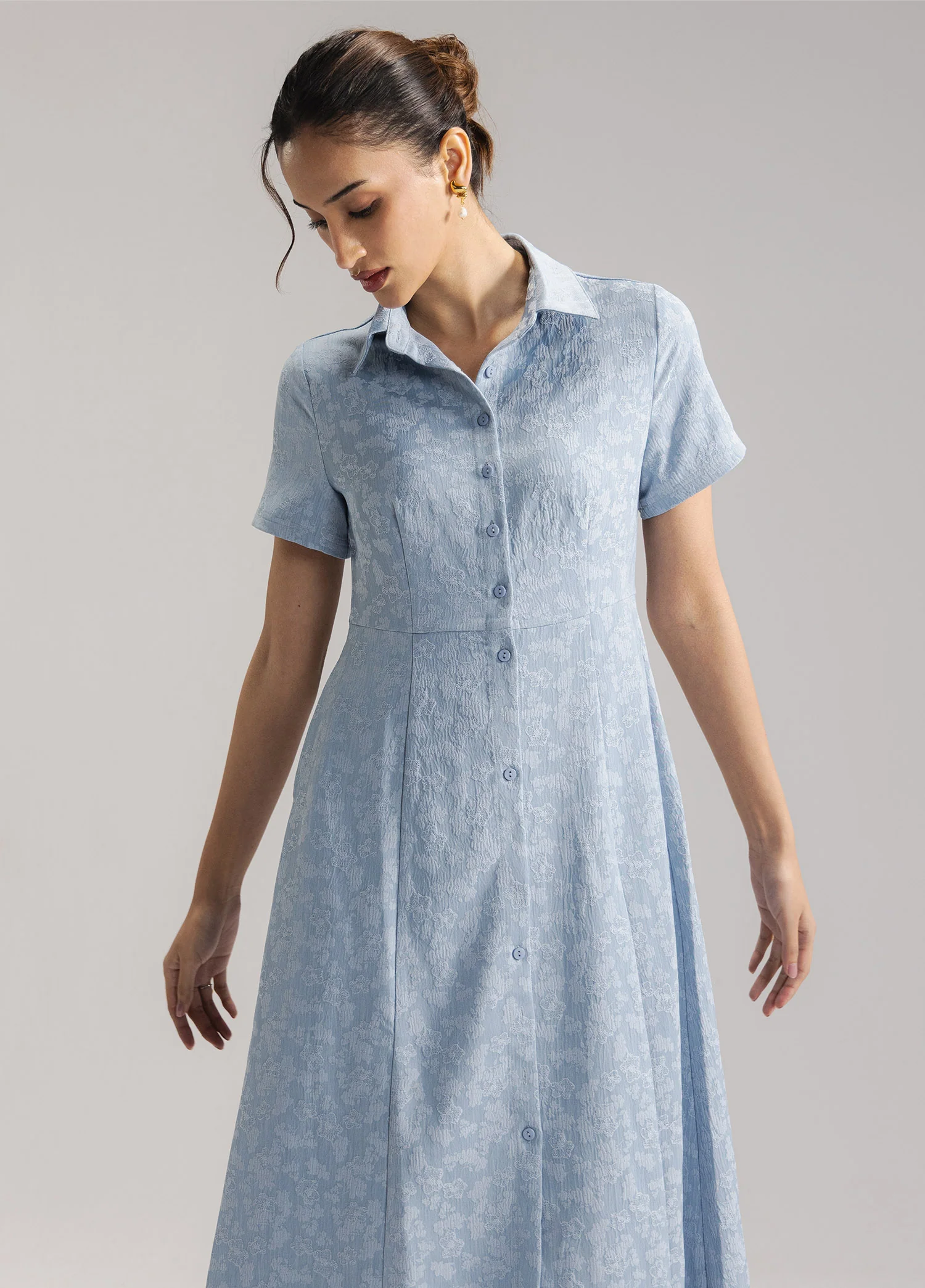 Jacquard Dress- WS26-80 - Image 3