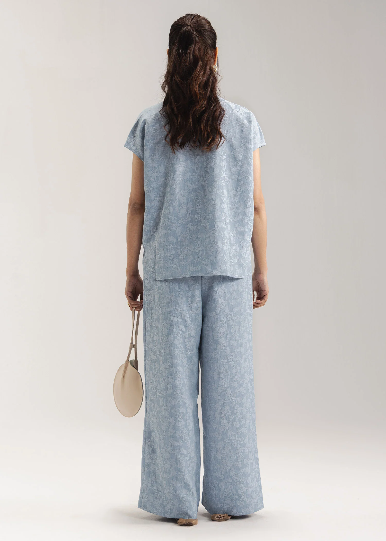 Jacquard Wide Leg Trouser- WS26-93 - Image 4