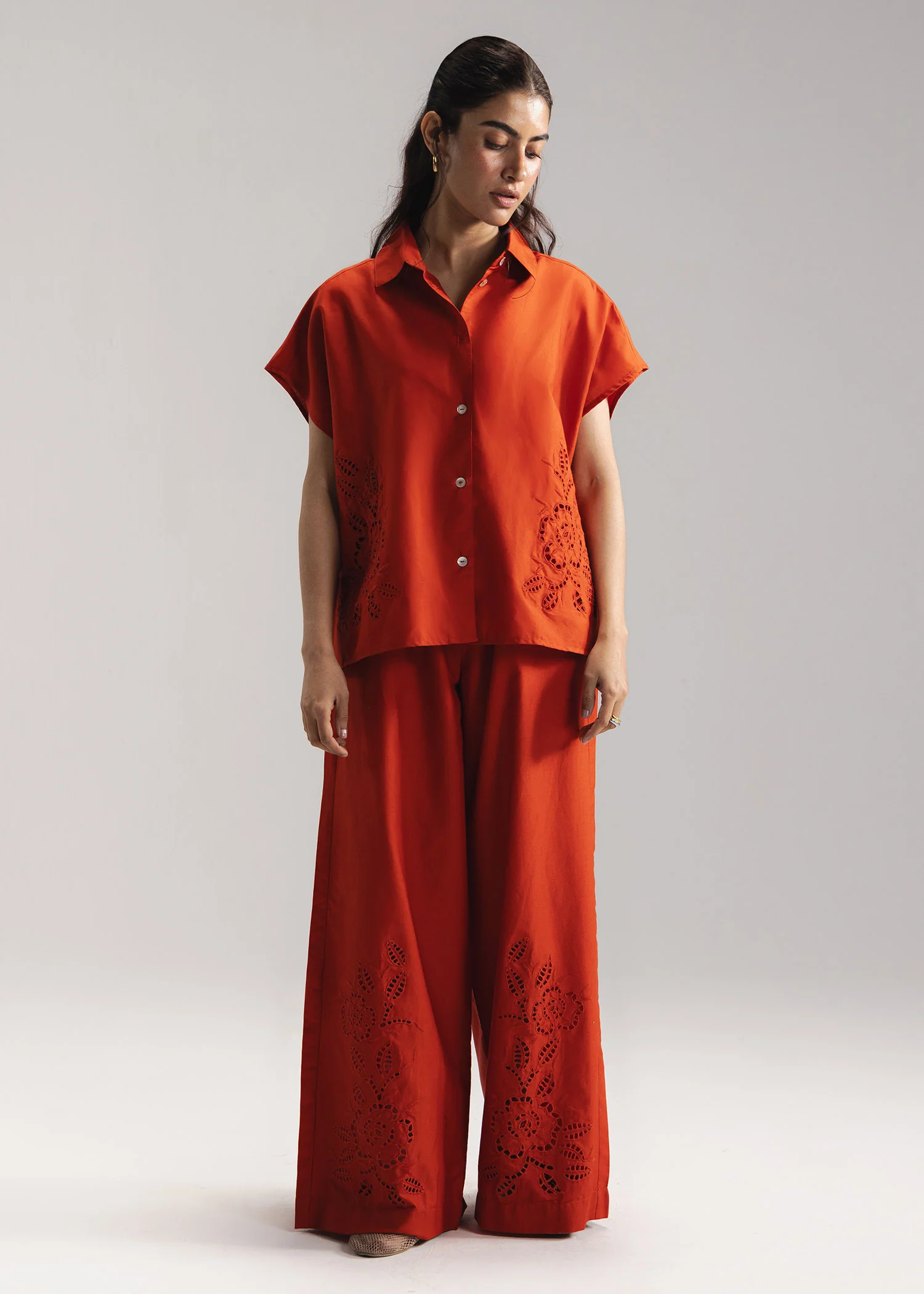 Schiffli Wide Leg Trouser- WS26-95 - Image 3