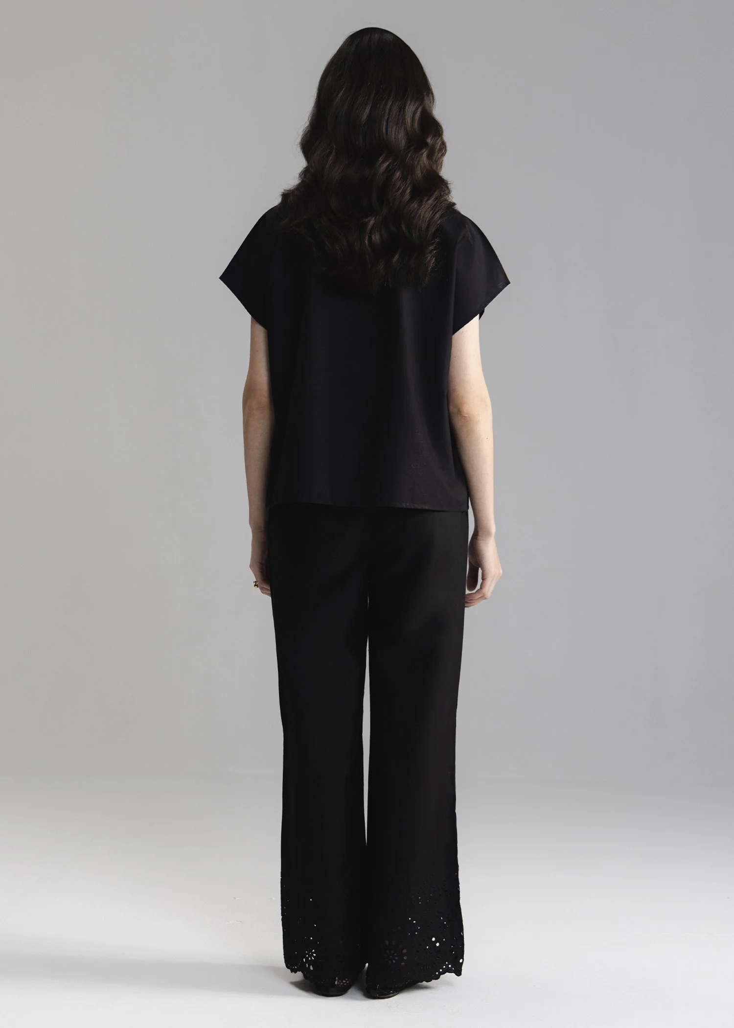 Schiffli Wide Leg Trouser- WS26-96 - Image 5